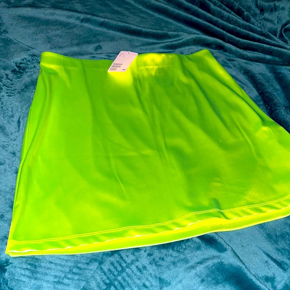 Neon body con skirt